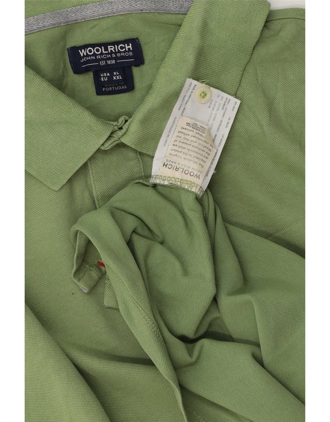Męska koszulka polo Woolrich XL, zielona bawełna