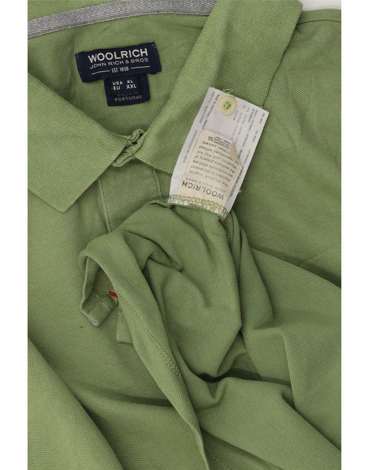 Męska koszulka polo Woolrich XL, zielona bawełna