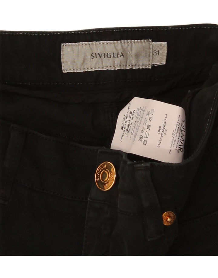 SIVIGLIA Damskie jeansy slim W31 L30 Czarna bawełna