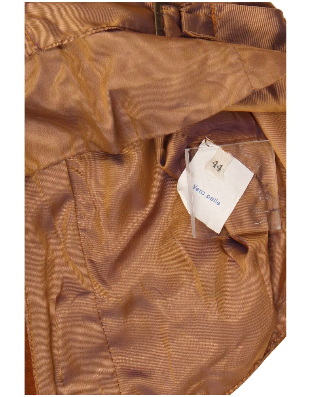 Vintage damska zamszowa kamizelka IT 44 średnio brązowa skóra