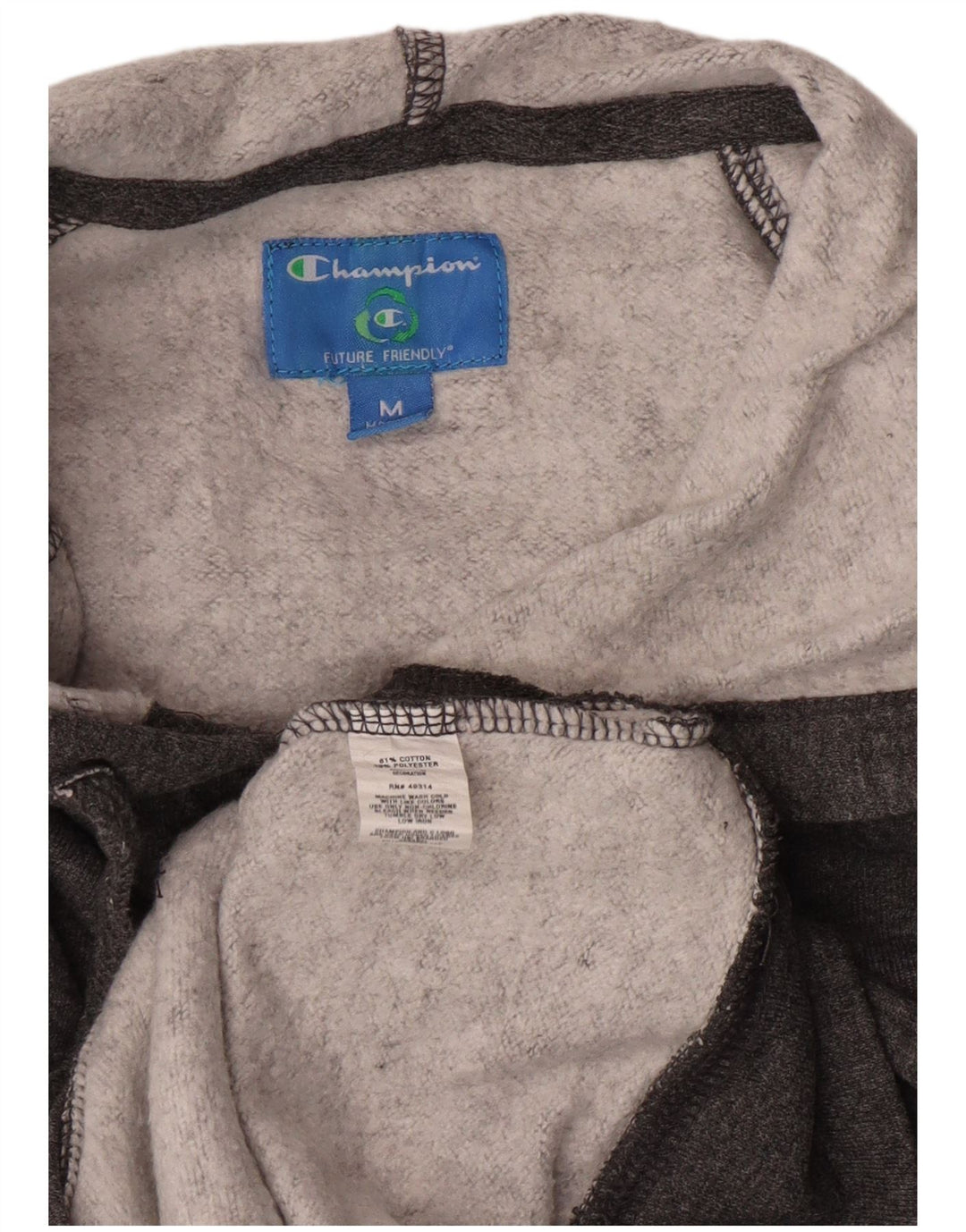 Damski sweter z kapturem Champion UK 12 Średni szary, bawełniany