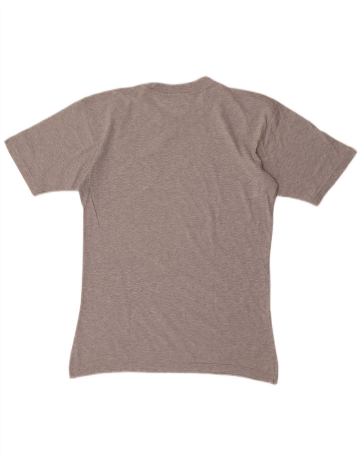 Męski T-shirt z grafiką Kappa, mały, szary, nakrapiany