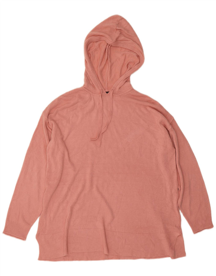 Marks & Spencer Damski sweter z kapturem, oversize, UK 16, duży, różowy