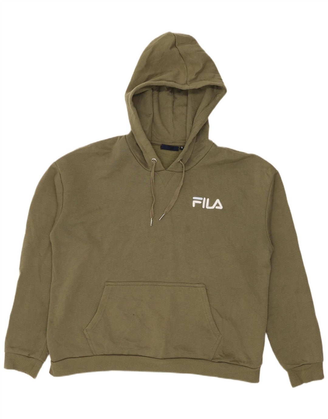Damski sweter oversize z kapturem Fila UK 14, średni, khaki, poliester