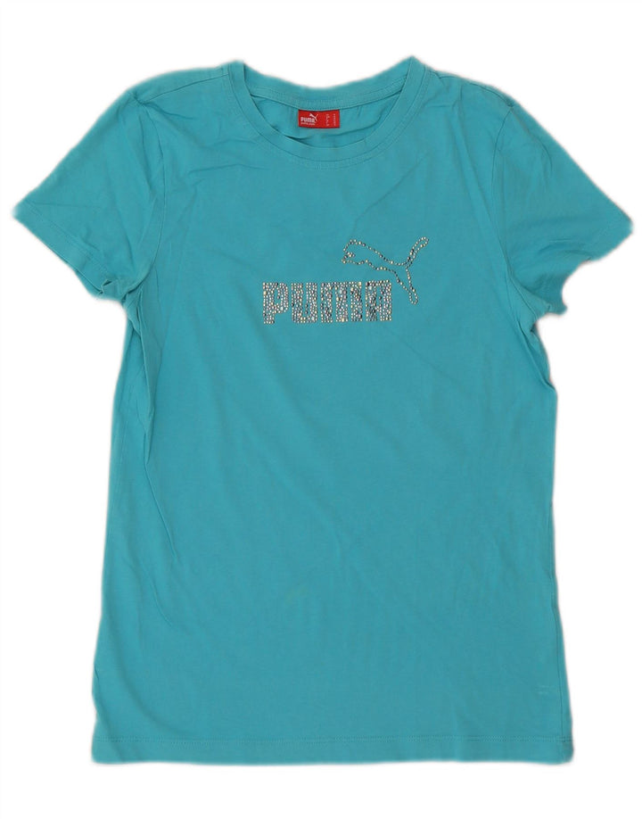 Damska koszulka z grafiką Puma Top UK 12 Medium Blue