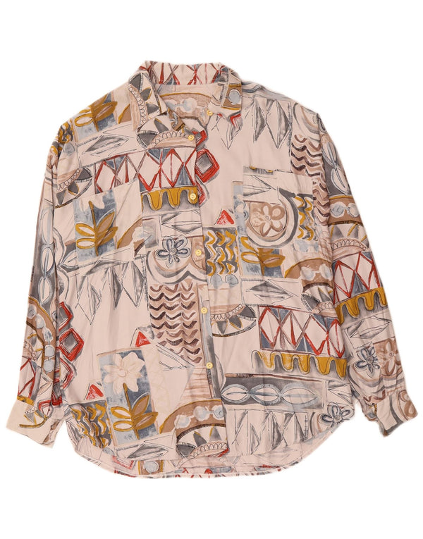 Koszula damska VINTAGE UK 18 XL Biała patchworkowa