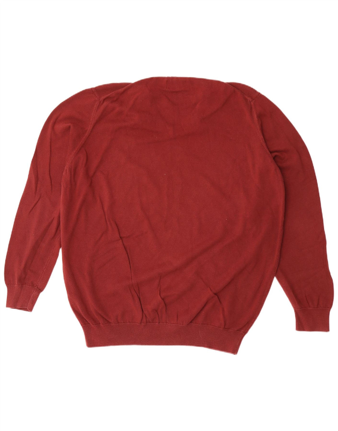 Męski sweter Barbour z dekoltem w kształcie litery V, 2XL, bordowa bawełna