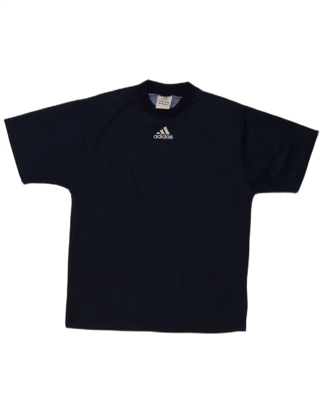 Męska koszulka z grafiką Adidas, mała, granatowa, poliestrowa