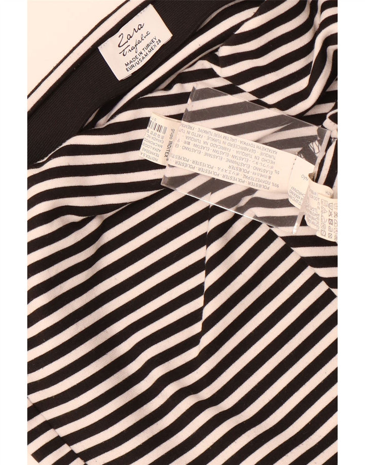 Damska spódnica mini Trafaluc Zara, średnia W28, poliester w czarne paski