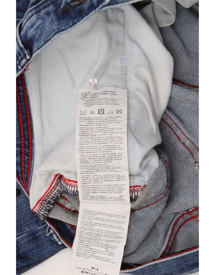 Męskie jeansy Armani Exchange w trudnej sytuacji W34 L32 Niebieskie kropki, bawełniane