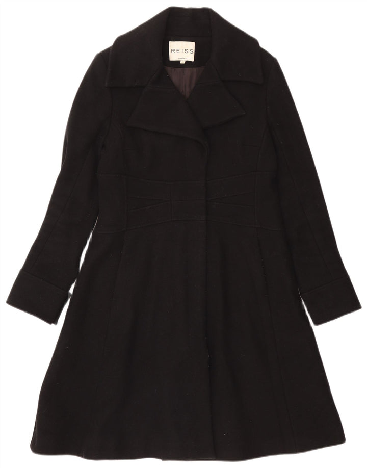 Płaszcz damski Reiss UK 14, duży, czarny, wełniany