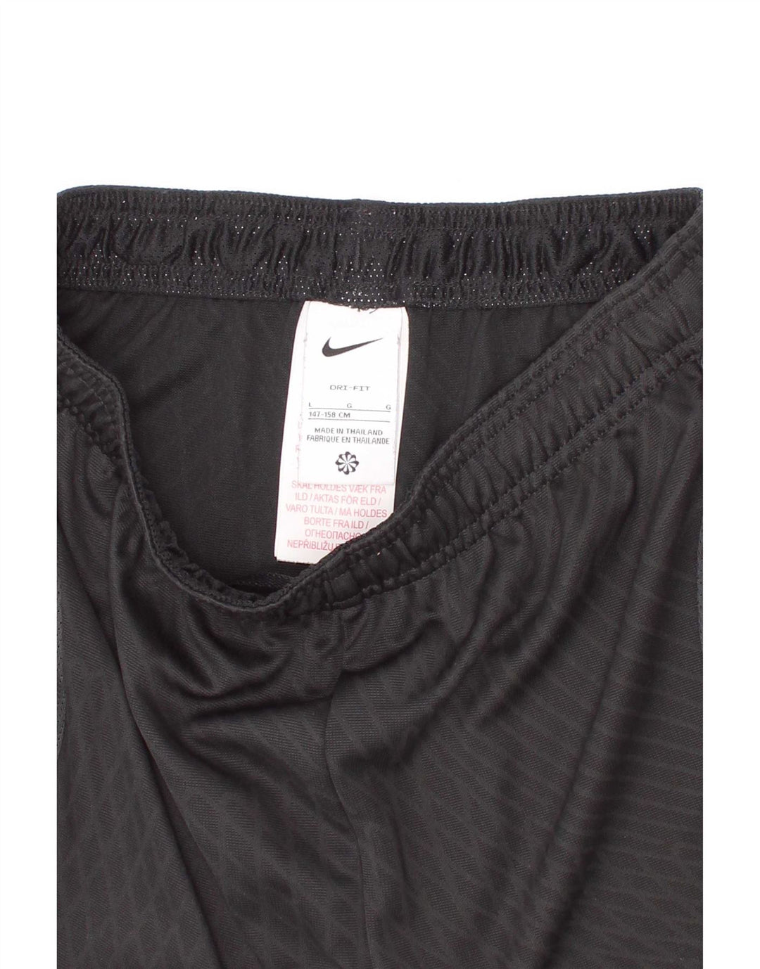 Chłopięce spodenki sportowe Nike Dri Fit 12-13 lat, duże, czarne, poliestrowe w kratę