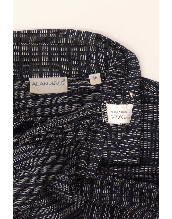 Męska koszulka polo Vintage IT 48 Średnia bawełna w granatowe paski