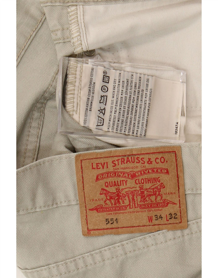 Męskie jeansy Levi's 551 Straight W34 L32 Beżowa bawełna