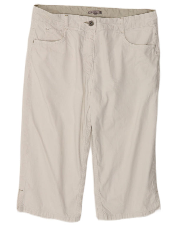 Damskie bermudy John Lewis UK 14 Large W32 Biała bawełna