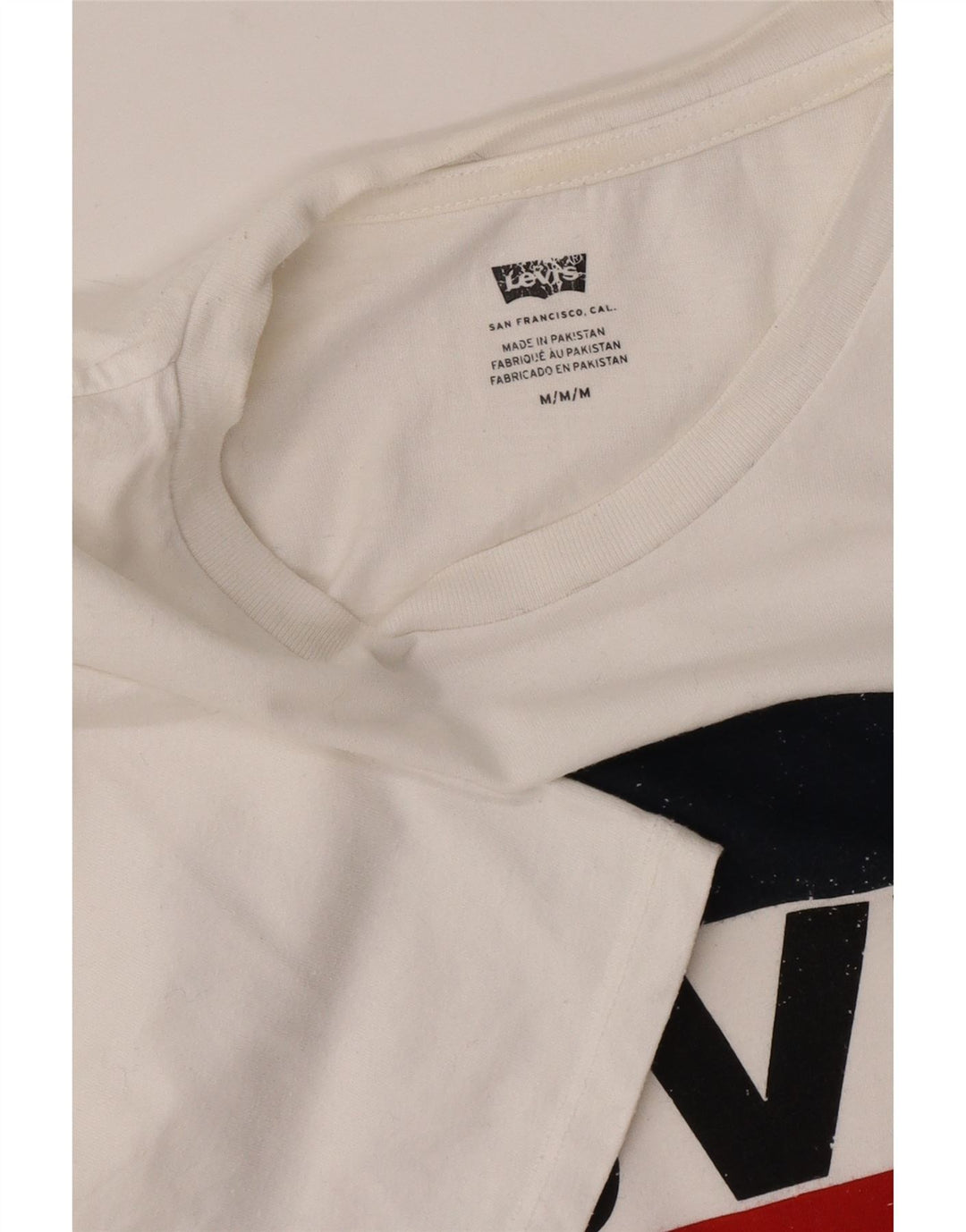 Męski T-shirt z grafiką Levi's, średni biały