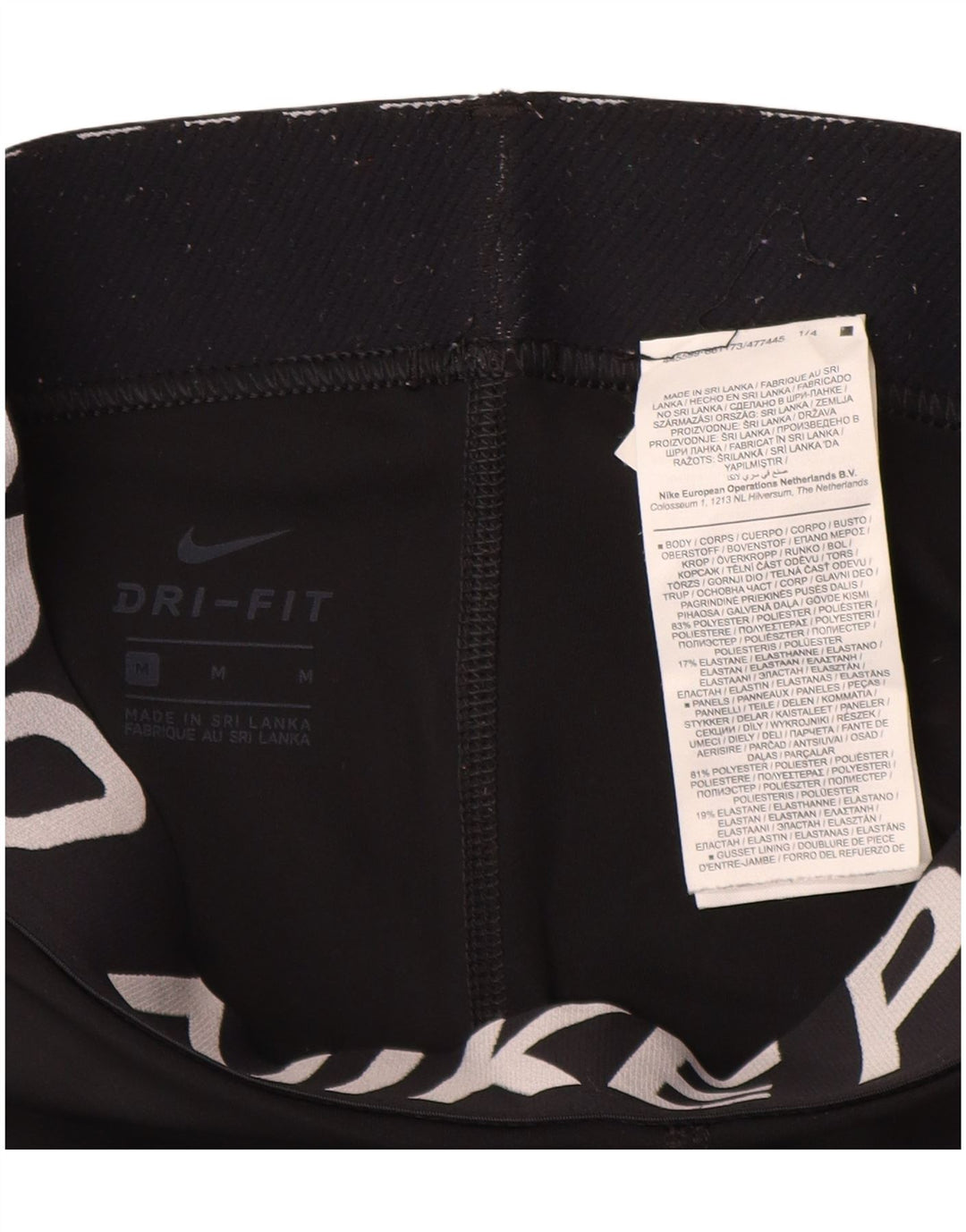 Damskie legginsy Nike Graphic Capri UK 12, średni czarny poliester
