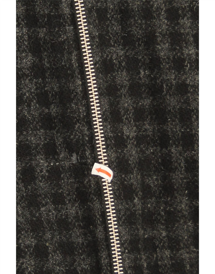 Męska kurtka bomber All Saints UK 40, duża, szara wełniana krata