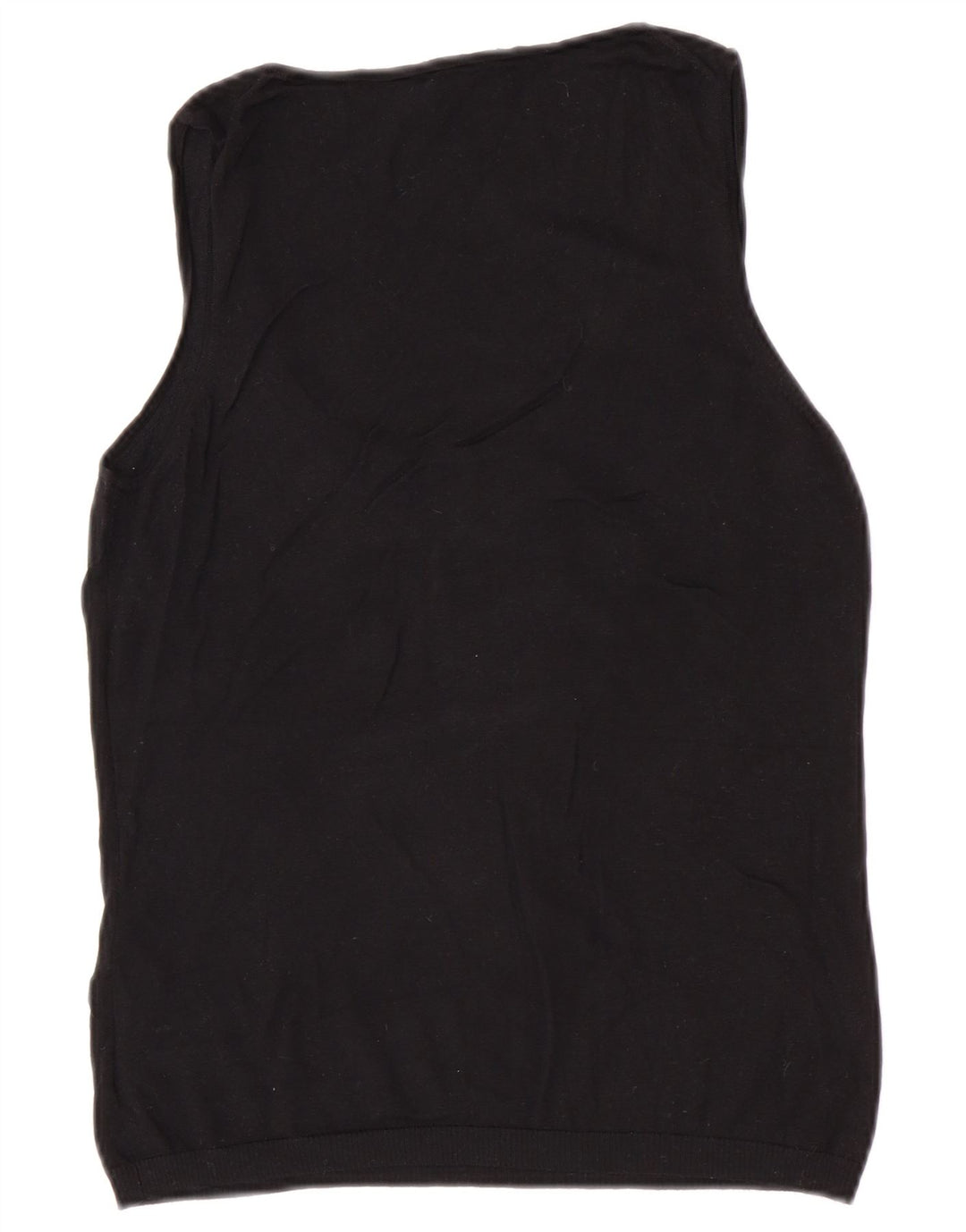 Damska bluzka bez rękawów Max Mara Top UK 18 XL, czarny jedwab