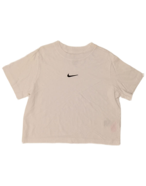 Koszulka dziewczęca Nike o luźnym kroju, 10-11 lat, średnia biała bawełna