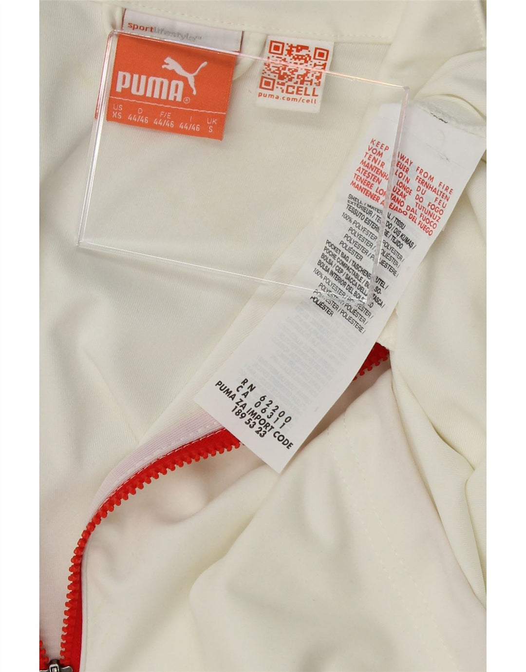 PUMA Mens Short Sleeve Pullover Tracksuit Top Small Off White Colourblock Vintage Puma and Second-Hand Puma from Messina Hembry 