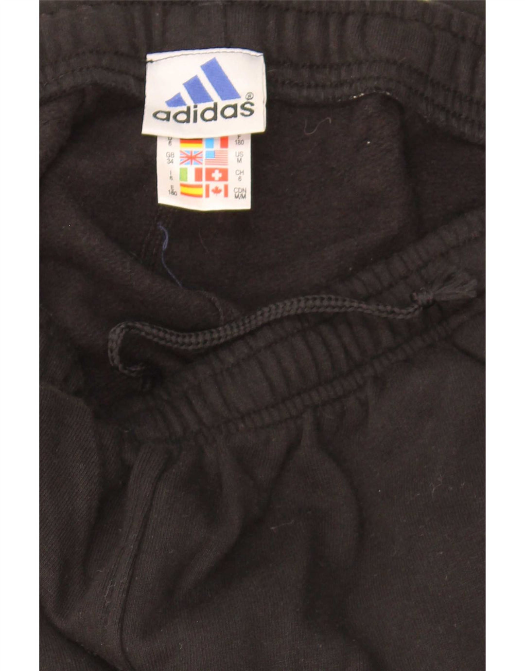 Męskie spodnie dresowe Adidas, średnie czarne, bawełniane