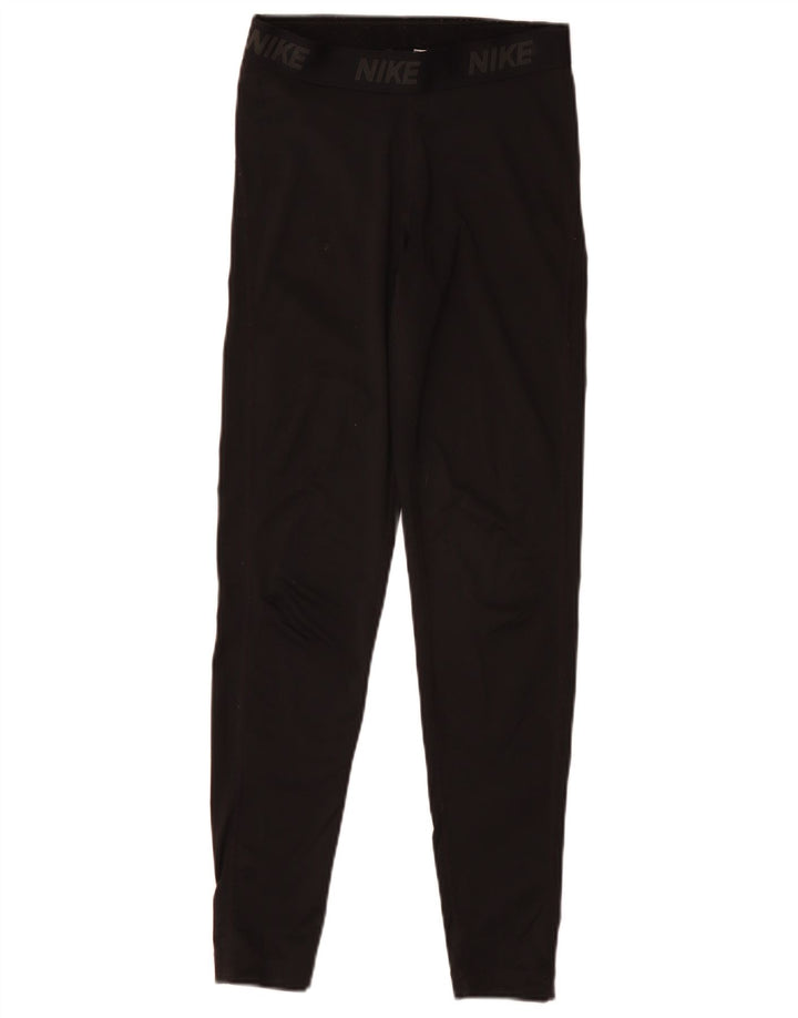 Damskie legginsy Nike Dri Fit Graphic UK 10, małe, czarne, poliestrowe