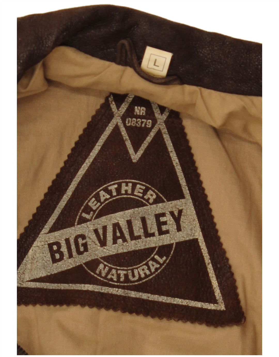 Męska kurtka skórzana VINTAGE UK 40 duża brązowa skóra