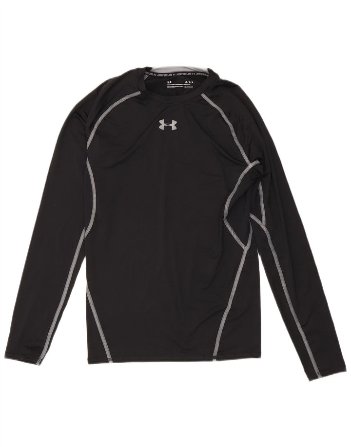 Męski top Under Armour Heat Gear z długim rękawem, duży, czarny poliester