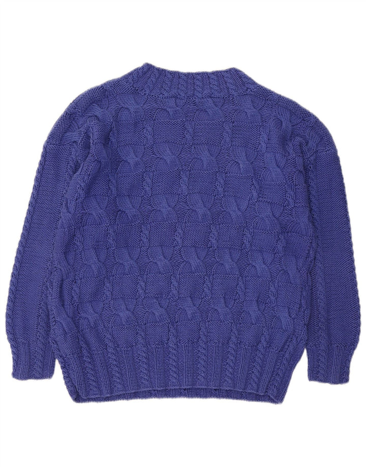 VINTAGE Womens Turtle Neck Jumper Sweater UK 16 Large Blue
