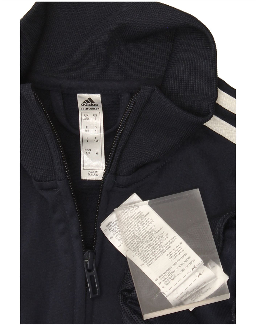 Adidas Męska kurtka dresowa UK 36/38 Mały granatowy poliester