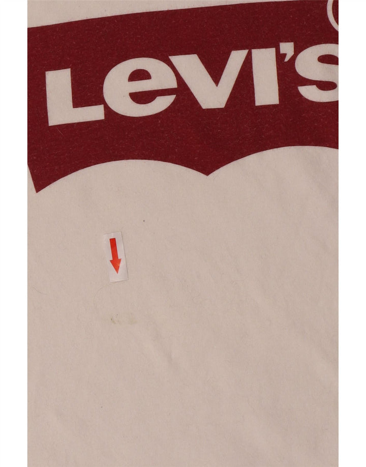 Męski T-shirt z grafiką Levi's, średni biały