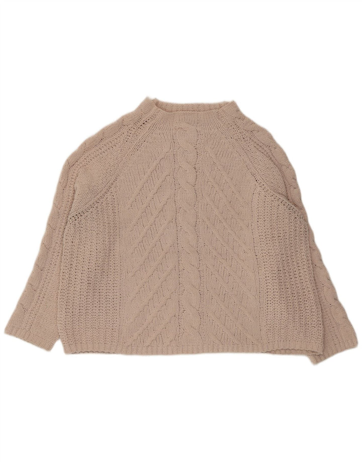 Marks & Spencer Damski sweter oversize z golfem, UK 18 XL, beżowy