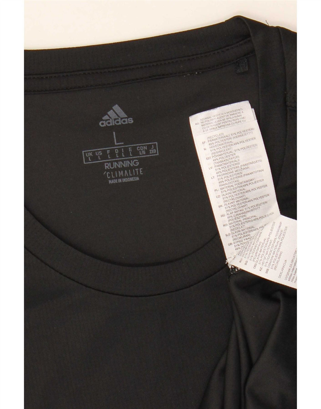 Adidas Męska koszulka Climalite Top, duża, czarna, z poliestru