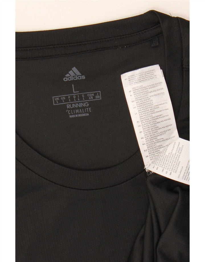 Adidas Męska koszulka Climalite Top, duża, czarna, z poliestru