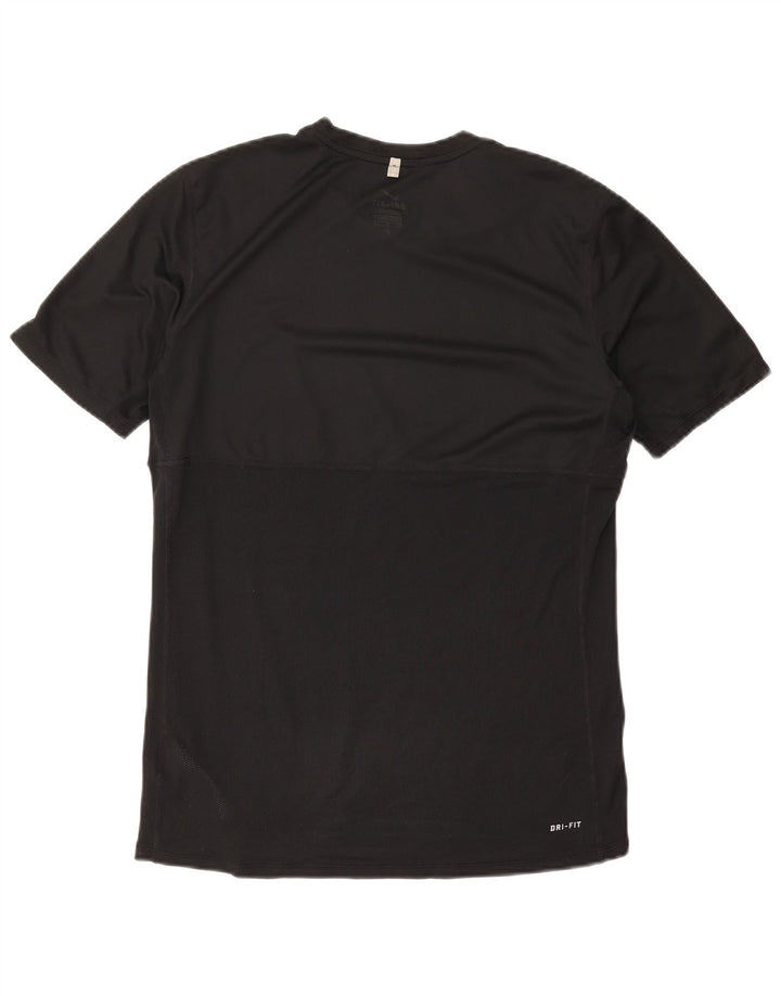 Męska koszulka Nike Dri Fit Top, średnia, czarna, poliestrowa, sportowa