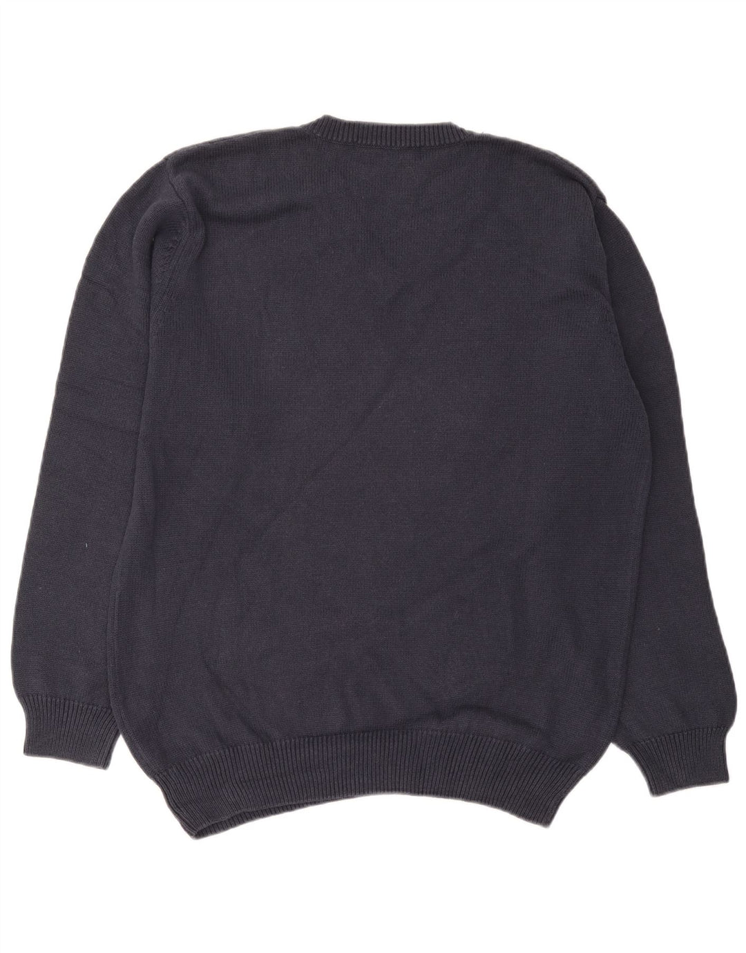 Męski sweter Sergio Tacchini z dekoltem w kształcie litery V, duży, granatowy, bawełniany
