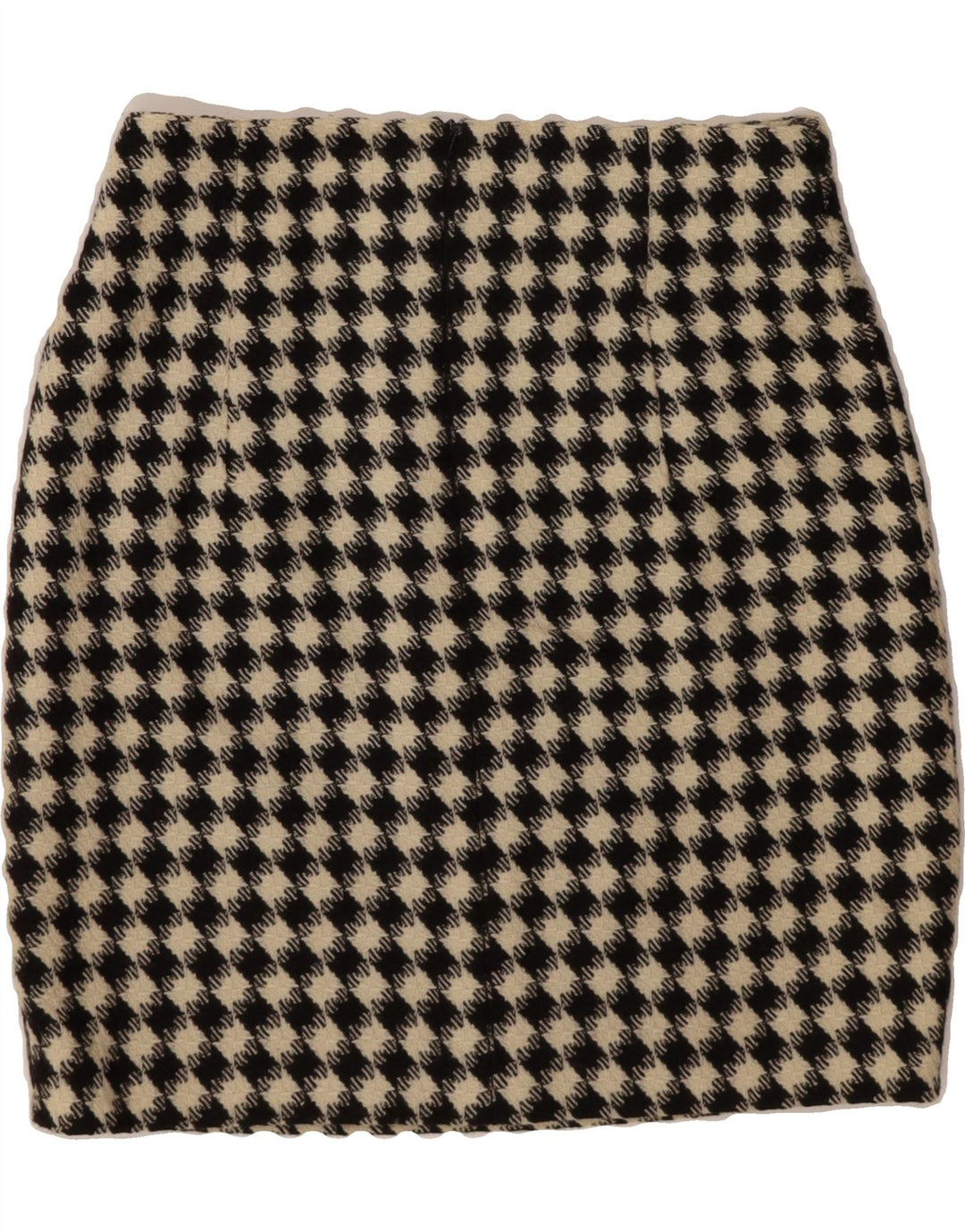 MARINA BABINI Womens Pencil Skirt IT 46 Large W30  Beige Houndstooth Vintage Marina Babini and Second-Hand Marina Babini from Messina Hembry 