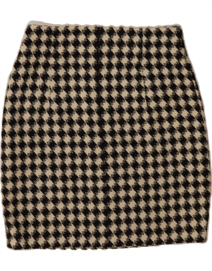 MARINA BABINI Womens Pencil Skirt IT 46 Large W30  Beige Houndstooth Vintage Marina Babini and Second-Hand Marina Babini from Messina Hembry 
