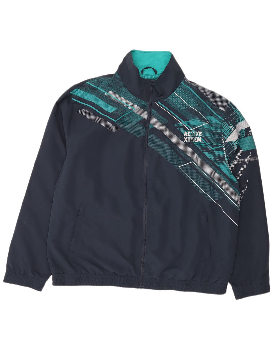 Atlas For Men Męska bluza dresowa XL Granatowa, geometryczna, poliester