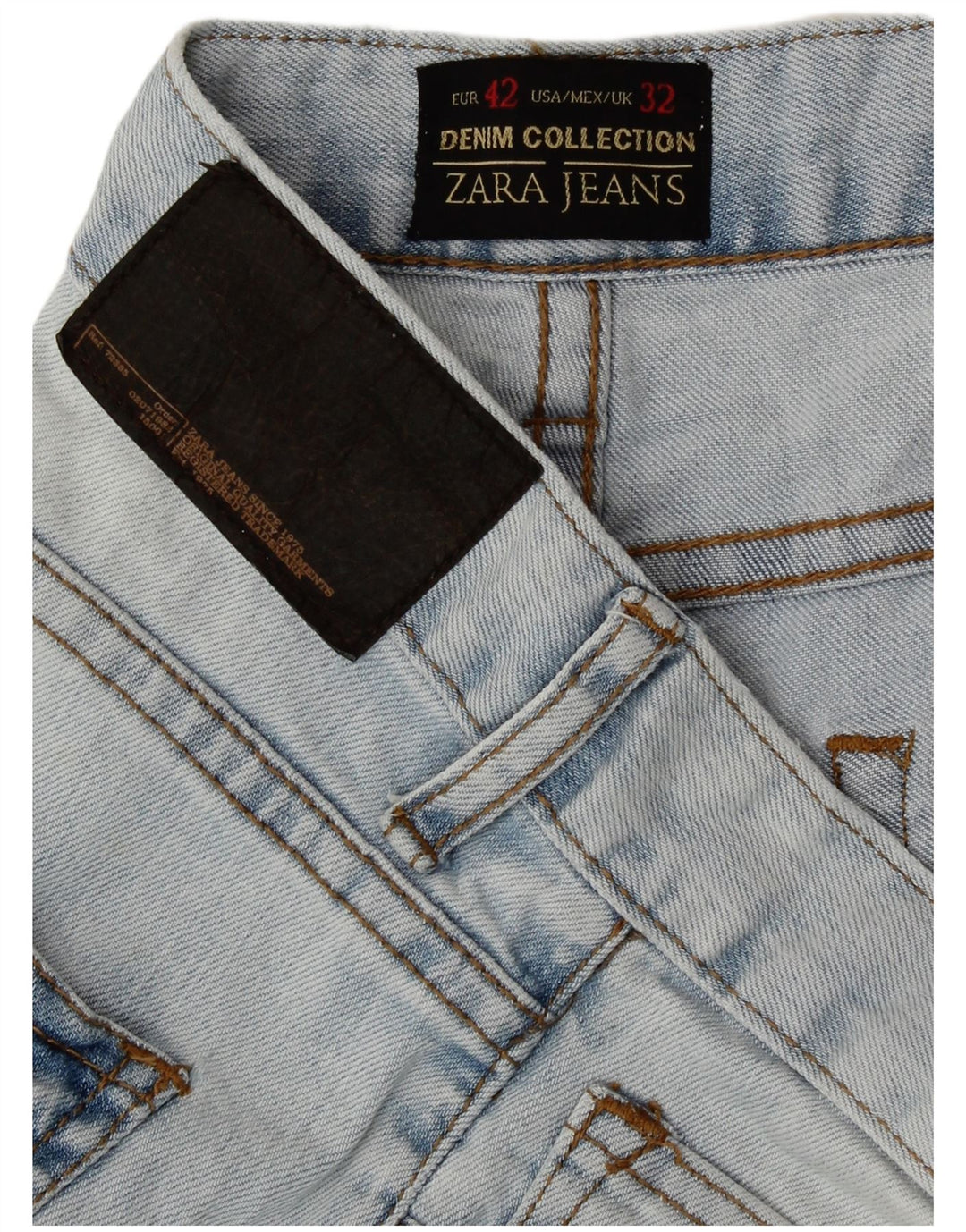 Męskie proste dżinsy Zara EU 42 Large W32 L33 Niebieskie bawełniane