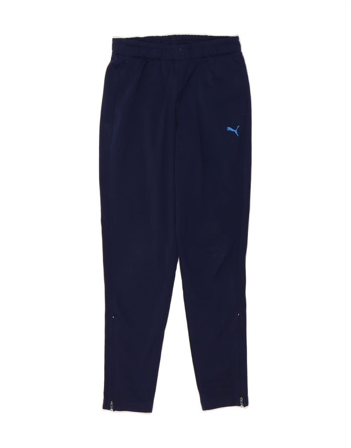 PUMA Boys Tracksuit Trousers 9-10 Years  Navy Blue Polyester Vintage Puma and Second-Hand Puma from Messina Hembry 