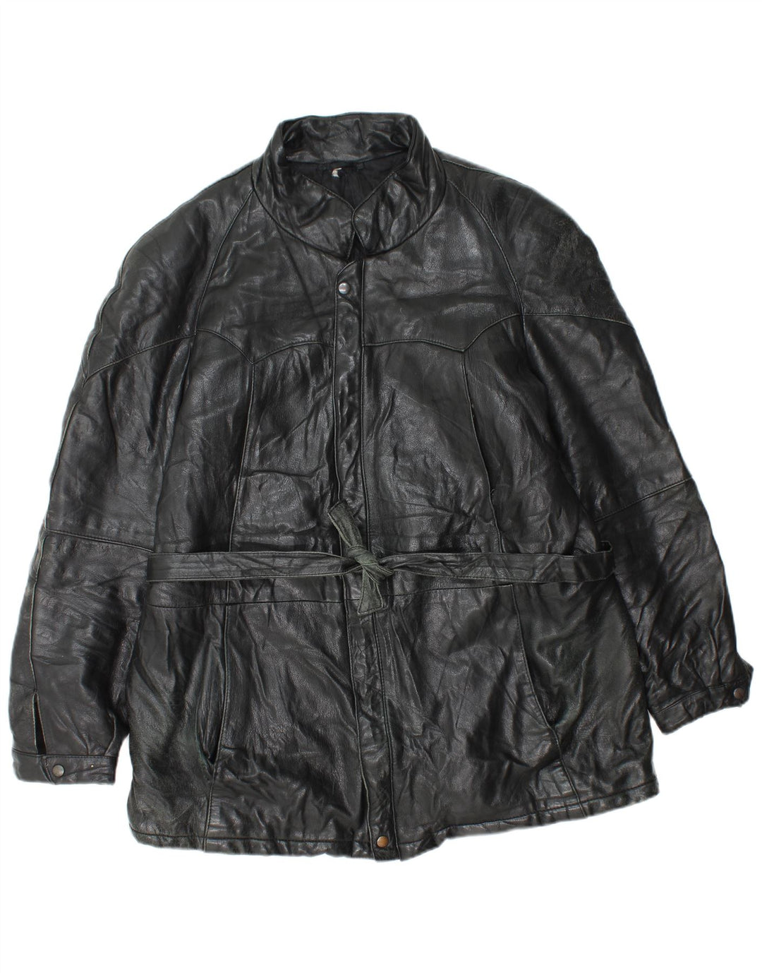 Vintage męska kurtka skórzana UK 38 średnia czarna
