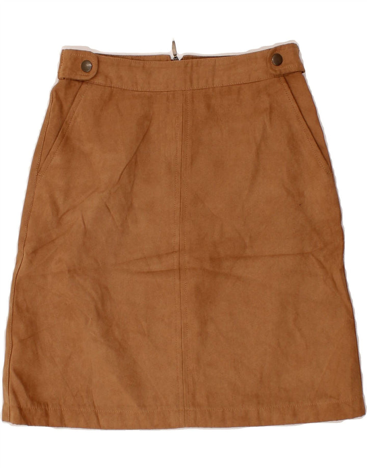 OASIS Womens A-Line Skirt UK 10 Small W26  Brown Polyester Vintage Oasis and Second-Hand Oasis from Messina Hembry 