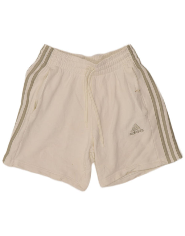 Damskie spodenki sportowe Adidas UK 8 Małe, białe, bawełniane