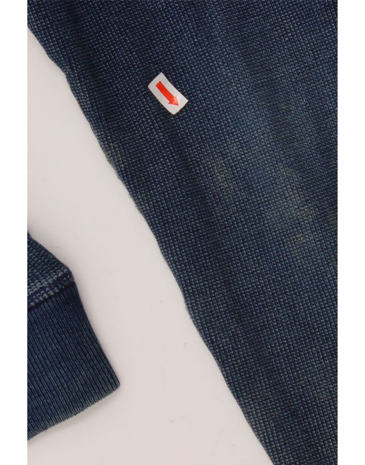 Męski sweter z kapturem i zamkiem FAT FACE, średni granatowy, bawełniany