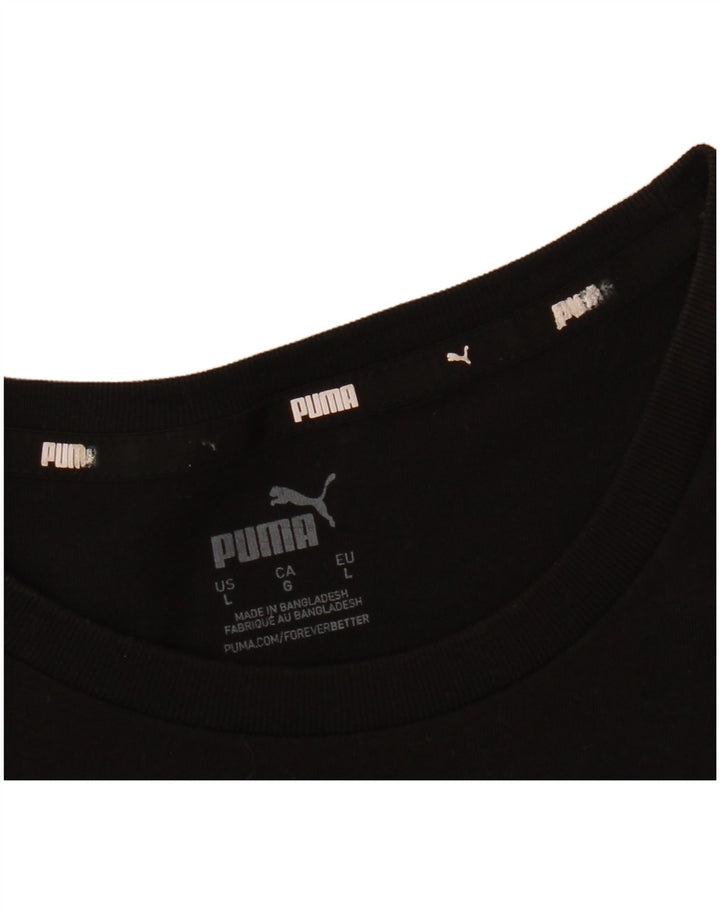 Męski T-shirt z grafiką Puma, duży, czarny