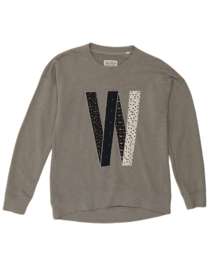 Damska bluza dresowa Jack Wills Graphic Oversize UK 8 Small Grey