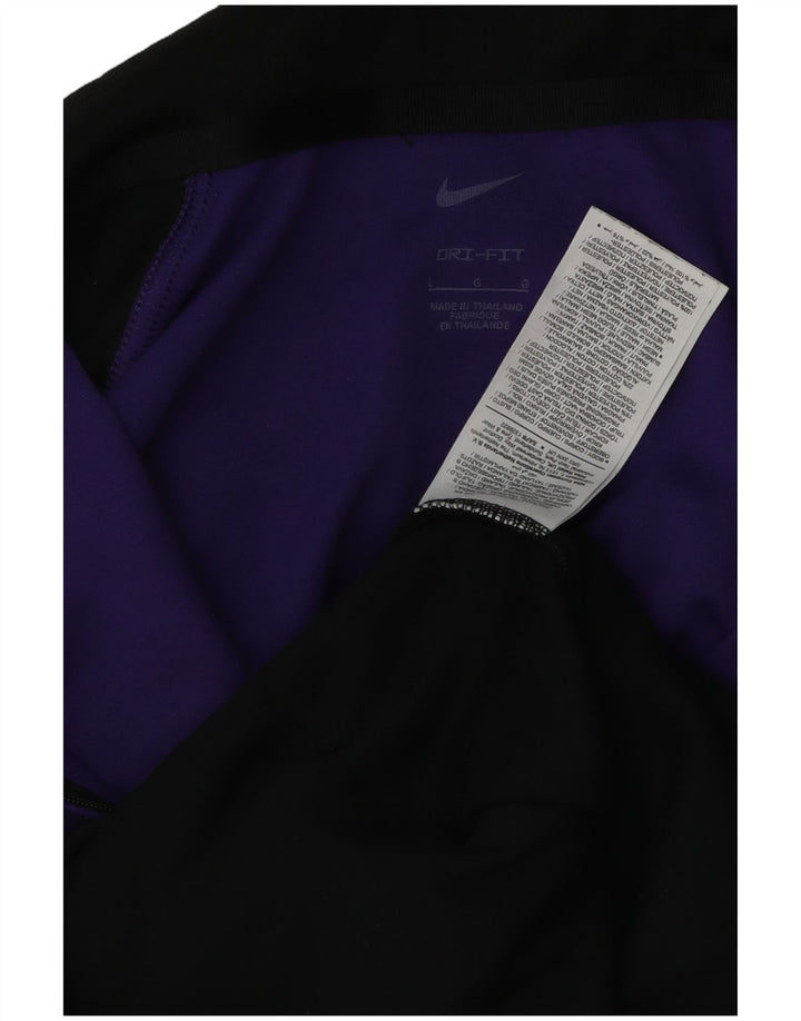 Męski sweter z kapturem i zamkiem błyskawicznym Nike, duży czarny poliester z blokami kolorów