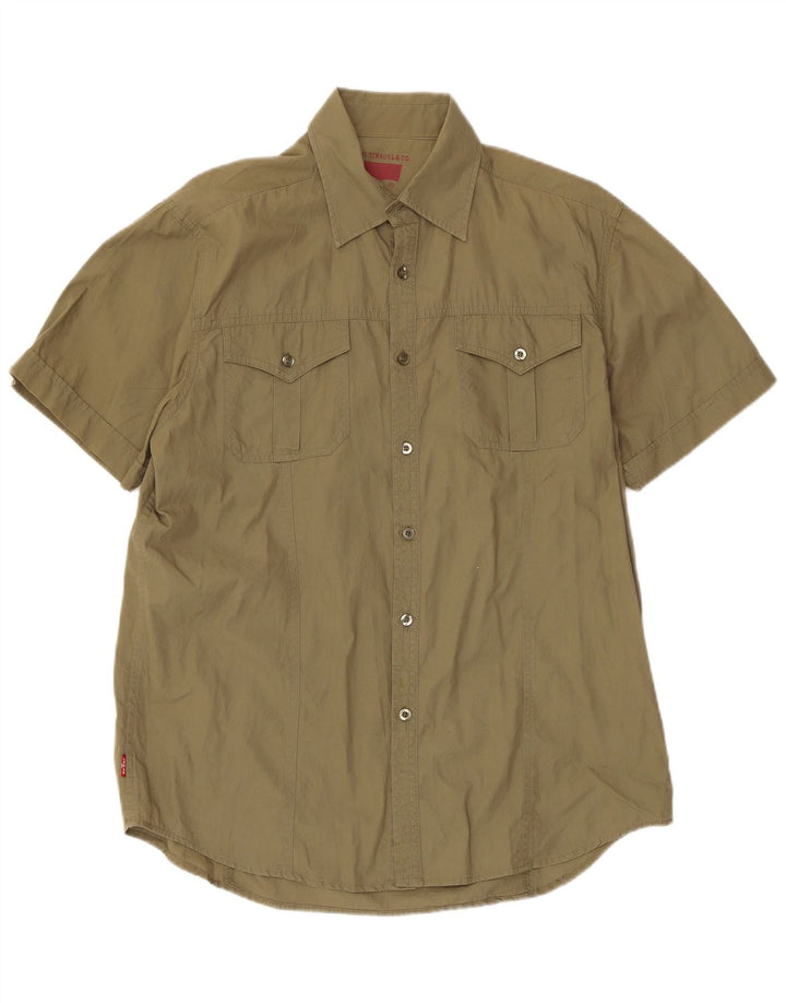 Koszula męska z krótkim rękawem Levi's XL, bawełniana w kolorze khaki